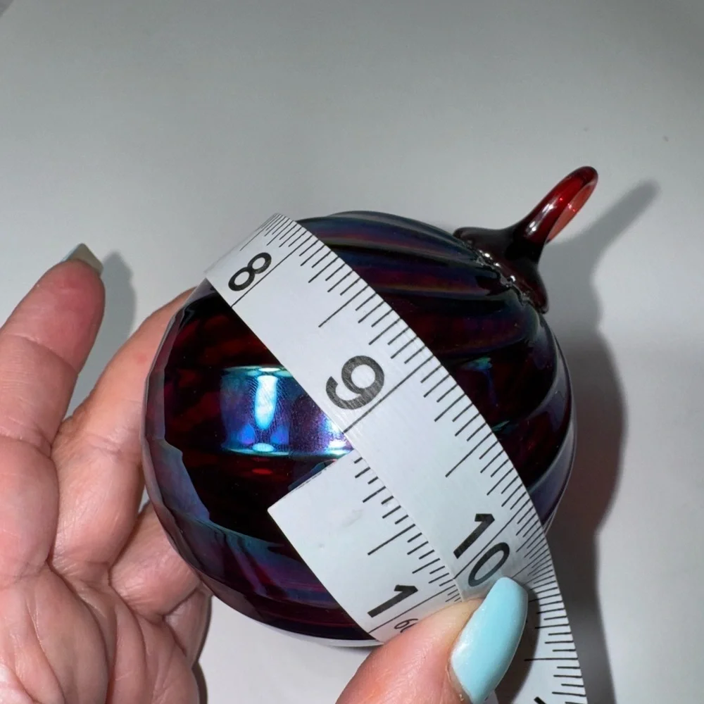 Glass Eye Studio Hand Blown Art Glass Ball Christmas Ornament Hanging Witches